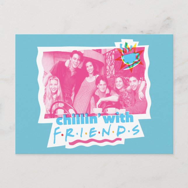Cartão Postal Relaxando com os FRIENDS™ (Frente)
