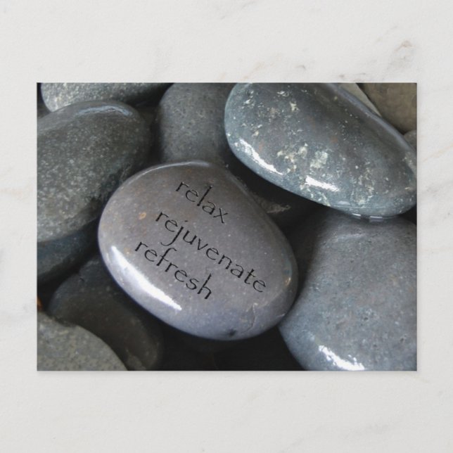 Cartão Postal relaxar a atualização de rejuvenescimento (Frente)