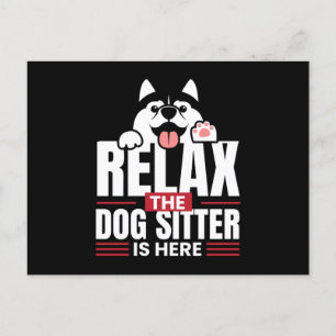 Cartão Postal Relaxe, Cachorro Cachorro Está Aqui Sentado