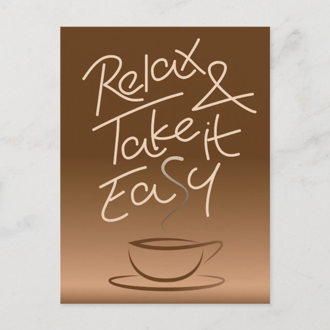 Cartão Postal Relaxe e leve (Frente)