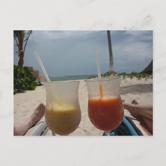 Cartão Postal Relaxe na praia (Frente)