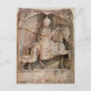 Cartão Postal Relevo representando Epona, deusa gaulesa
