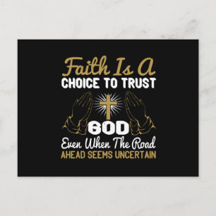 Cartão Postal Religião - A Fé É Uma Escolha De Deus Confiante