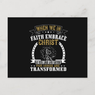 Cartão Postal Religião - Abraça o Cristo como Senhor