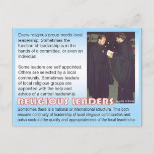 Cartão Postal Religião, líderes religiosos