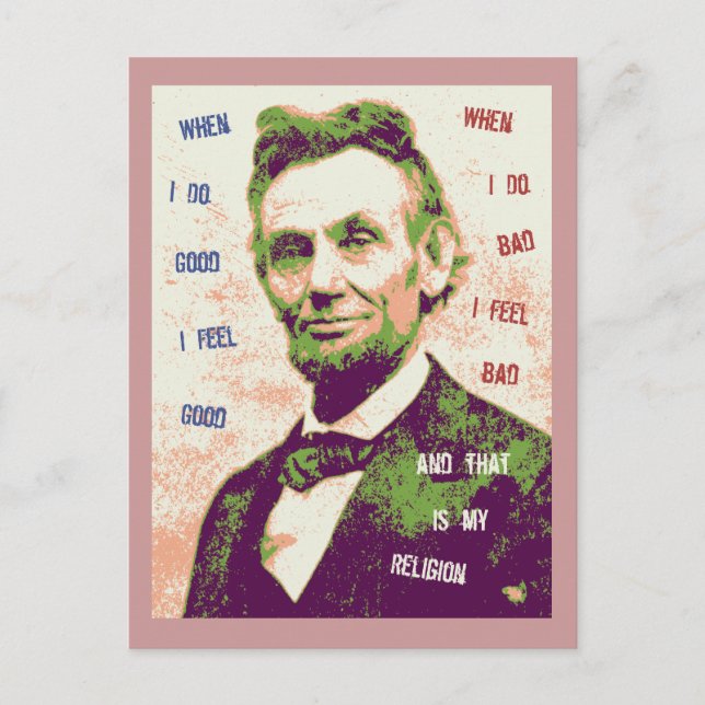 Cartão Postal Religião Lincoln (Frente)