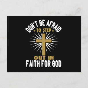 Cartão Postal Religião - Não tenha medo de sair em Fé
