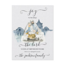 Religious Christmas with baby Jesus, Mary & Joseph