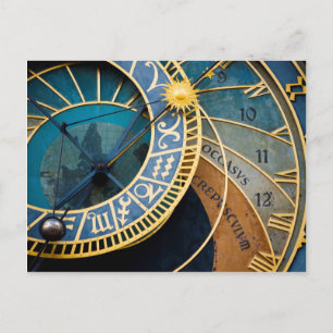 Cartão Postal Relógio Astronômico e Zodíaco de Praga