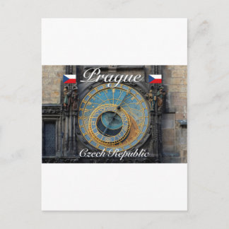 Cartão Postal Relógio astronômico Praga Orlog República Checa