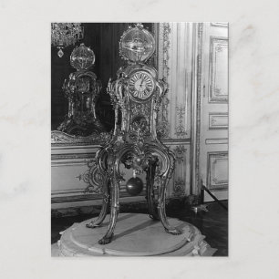Cartão Postal Relógio astronômico Vintage Paris Palace Versalhes