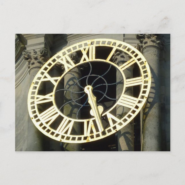 Cartão Postal Relógio da Câmara Municipal. Cardiff, Wales, UK (Frente)