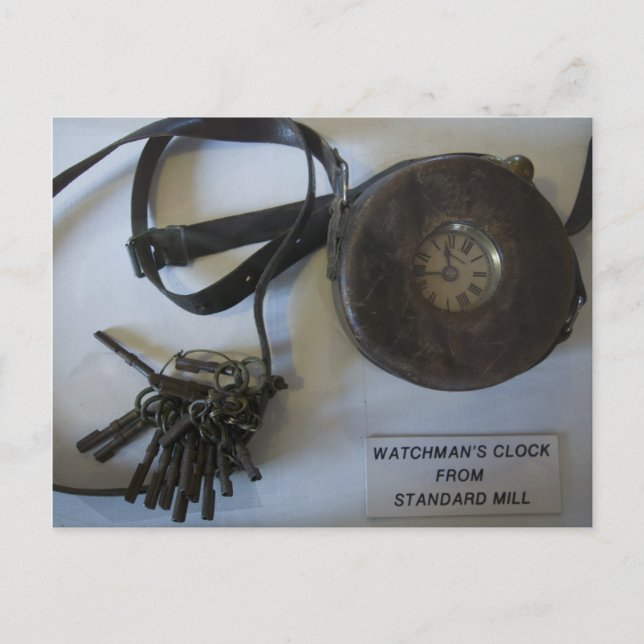 Cartão Postal Relógio de Bodie Watchman e Chaves (Frente)