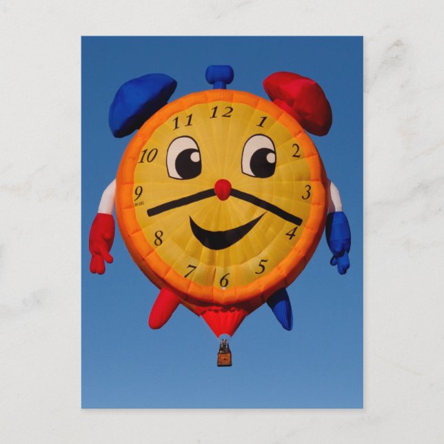 Cartão Postal Relógio de Forma dos Balões 6268 (Frente)