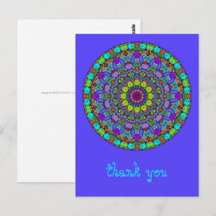 Cartão Postal Relógio de Mandala Pintado à Mão 4