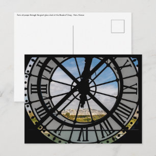 Cartão Postal Relógio de vidro gigante no Musée d'Orsay - Paris