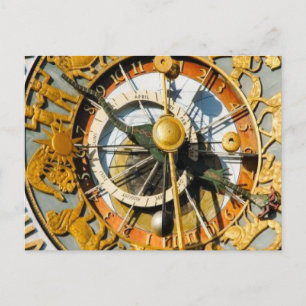 Cartão Postal Relógio decorativo, Sala Municipal de Oslo