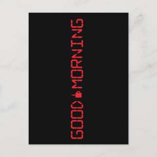 Cartão Postal Relógio Digital Boa Manhã Café Mug Pancinho