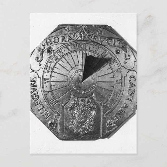 Cartão Postal Relógio portátil, do Castelo de Sierk 1756 (Frente)