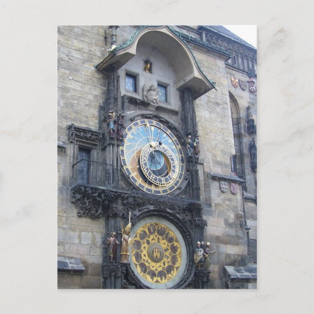 Cartão Postal relógio praga (Frente)