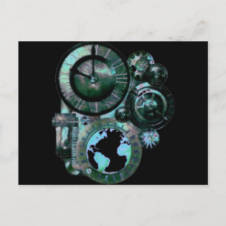 Cartão Postal Relógio Steampunk