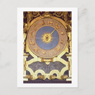 Cartão Postal Relógio Zodíaco (Relógio Zodíaco) (fresco e madeir