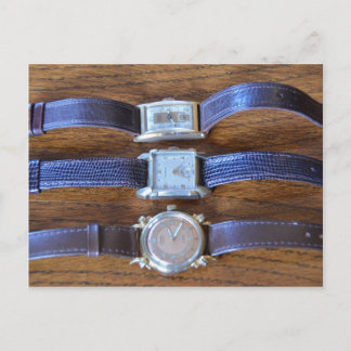 Cartão Postal Relógios Antigos De Pulso