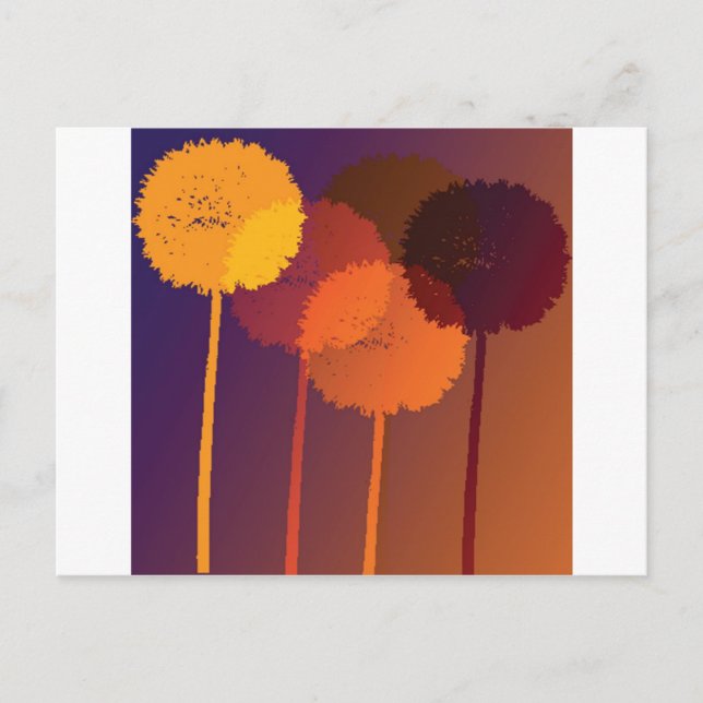 Cartão Postal relógios de dandelion (Frente)