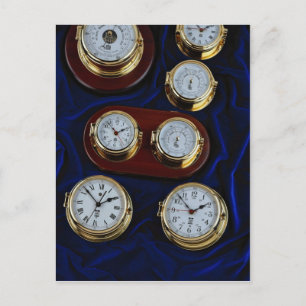 Cartão Postal Relógios marítimos e barômetros de valor