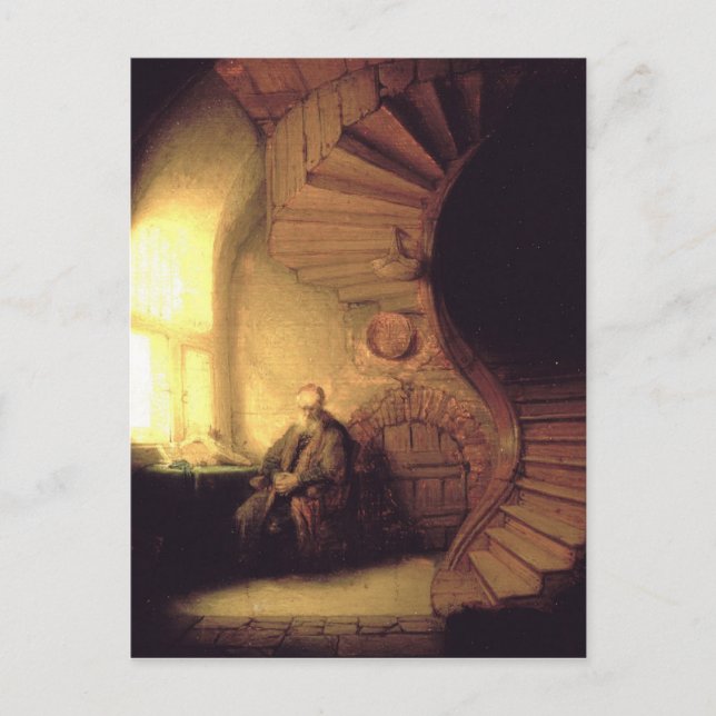 Cartão Postal Rembrandt Art Painting (Frente)