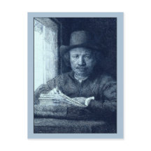 Rembrandt Desenhando em uma Janela
