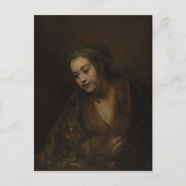 Cartão Postal Rembrandt Hendrickje Stoffels (Frente)