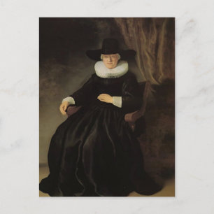 Cartão Postal Rembrandt: Maria Bockennolle, Esposa de Johannes
