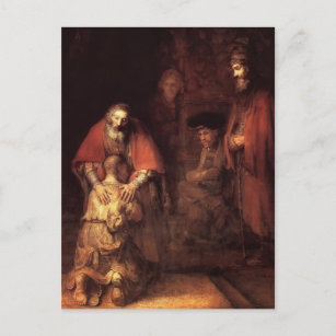 Cartão Postal Rembrandt: O regresso do filho pródigo
