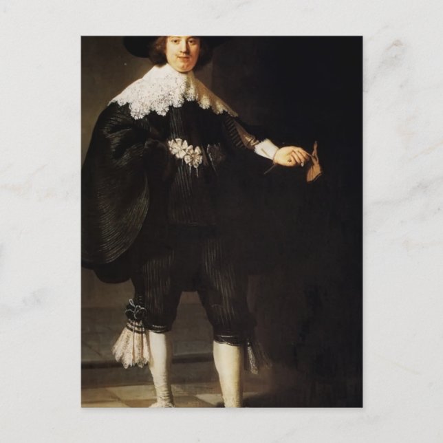 Cartão Postal Rembrandt: Retrato De Maerten Soolmans (Frente)