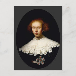Cartão Postal Rembrandt - Retrato de uma Jovem Mulher