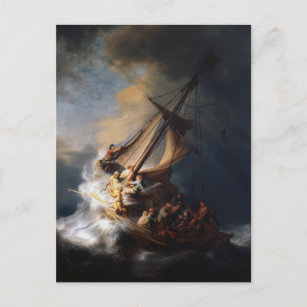 Cartão Postal Rembrandt The Storm on the Sea of Galilee