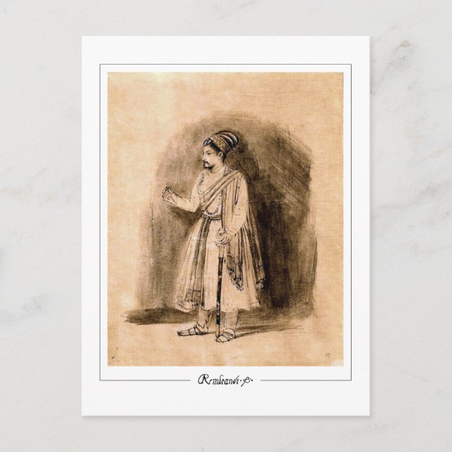 Cartão Postal Rembrandt van Rijn #681 - Belas Artes (Frente)