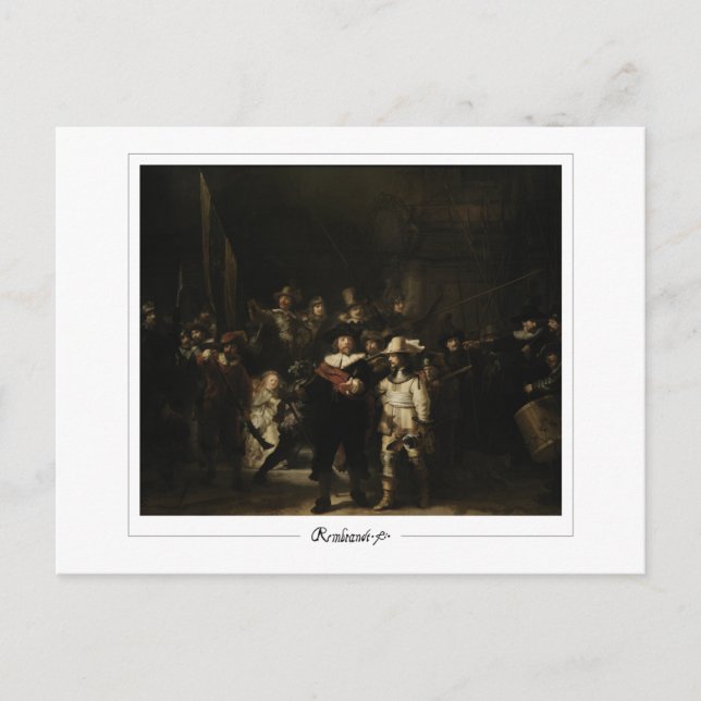 Cartão Postal Rembrandt van Rijn #701 - Belas Artes (Frente)