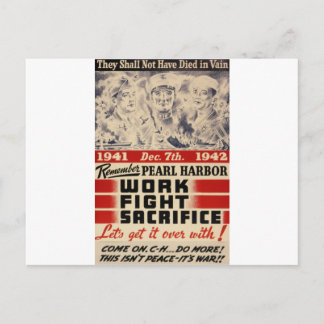 Cartão Postal Remember Pearl Harbor
