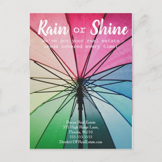 Cartão Postal Remetendo clientes para venda de marketing imobili (Frente)