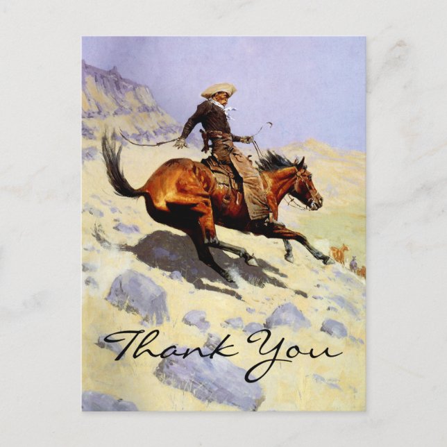 Cartão Postal Remington's The Cowboy (Frente)
