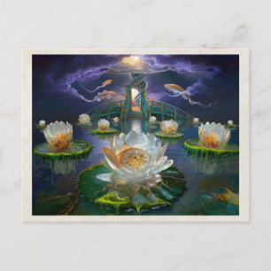 Cartão Postal Remix de IA Arte Fino Paisagem Aquática Surrealism