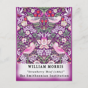 Cartão Postal Remix Vintage William Morris Strawberry Thief