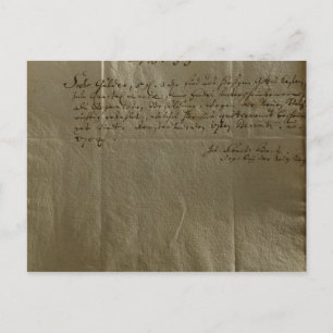 Cartão Postal Remuneração Recepção, 17 de dezembro de 1704