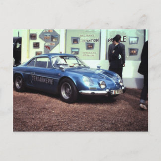Cartão Postal Renault alpino em Le Mans 1968