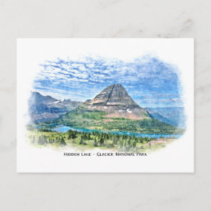 Cartão Postal Renderização do Parque Nacional do Glacier no La