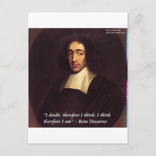 Cartão Postal Rene Descartes Eu Penso, Logo ExistO Citação