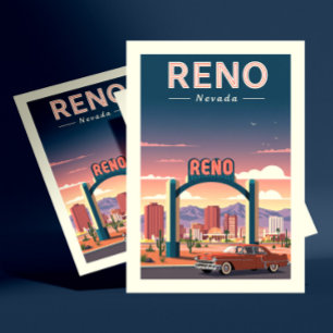 Cartão Postal Reno Nevada Vintage