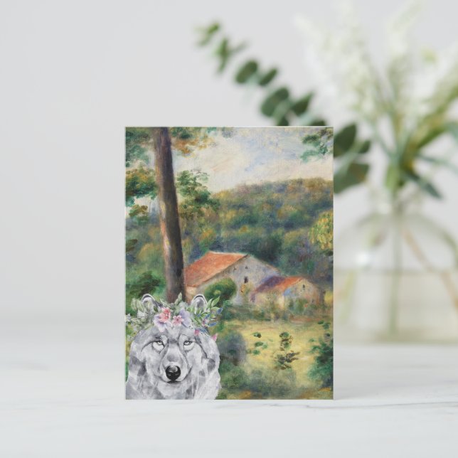 Cartão Postal Renoir Environs de Briey e o Lobo Rico (Em pé/Frente)